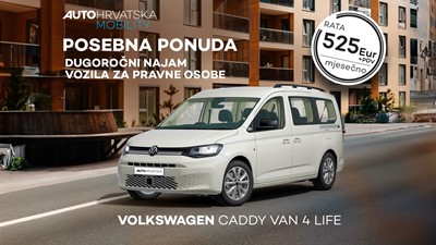 Posebna ponuda za duguročni najam vozila - Volkswagen Caddy Van za 525€/mj